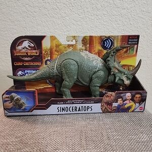 Jurassic World Sinoceratops Camp Cretaceous GREEN Primal Attack Sound Strike